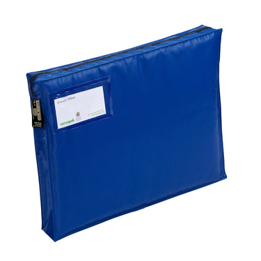 Mail Bag with Gusset ZG2 Blue Button